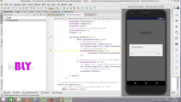 progress bar in android application